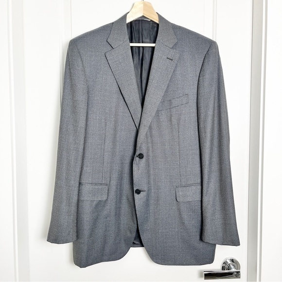 Canali Houndstooth Check Gray Wool Sport Coat – Made in Italy, XL (46L) - Picture 1 of 16